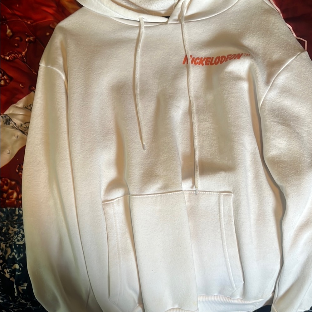 Nickelodeon White and Red Men's Hoodie